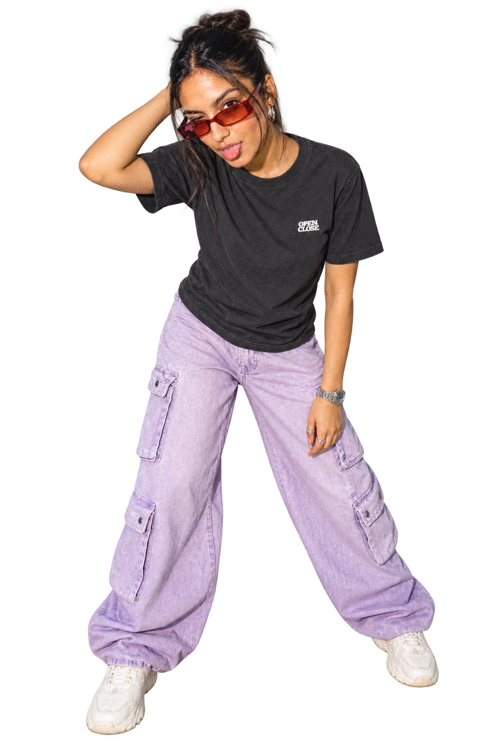 House Water Tee worn by a model, front view, studio