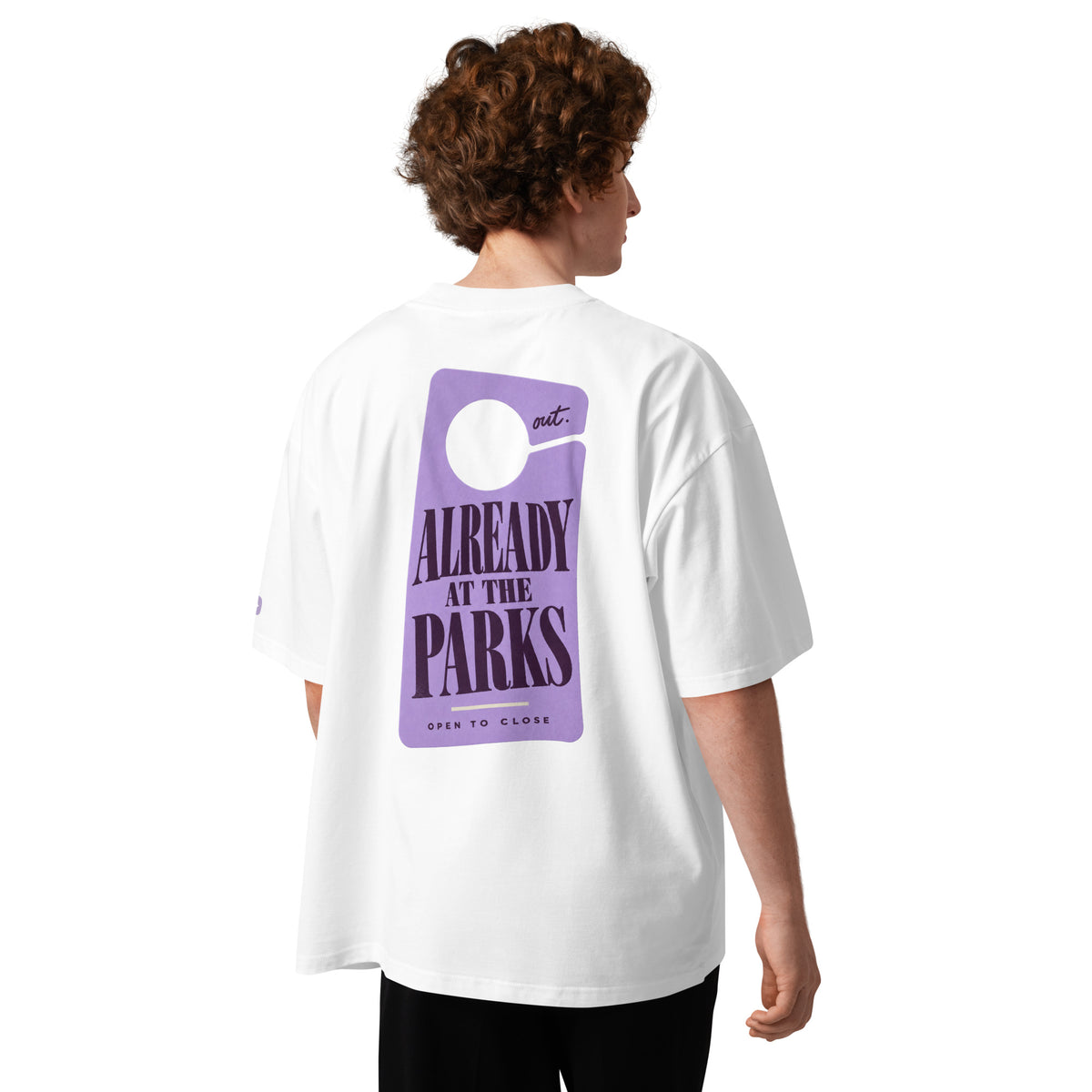 Out Early. Back Late. Oversized Tee, product shot